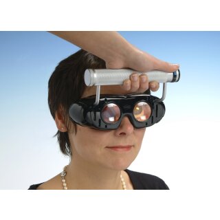 Nystagmusbrille 503 | mit Batteriegriff und | festen Gläsern